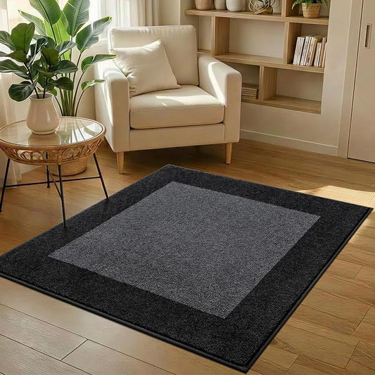 Washable Area Rug 48" x 48", Non Slip Kitchen Rug for Floor, Absorbent Entrance Rug for Dining Room, Bedroom, Living Room (Roll Packing)