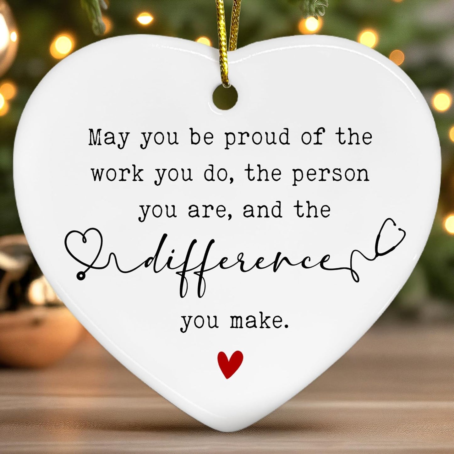 Nurse Gifts for Women - Nurses Week Gifts - Nurse Christmas Ornament - Nurses Rn Practitioner Gift for Women - Birthday, Appreciation, Graduation, Thank You Nursing Gift - Ceramic Ornament