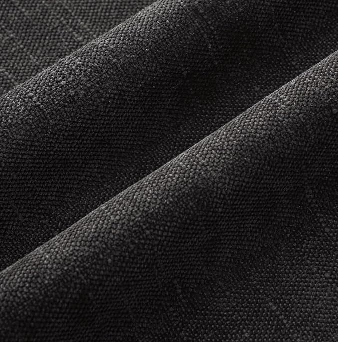 MIULEE Pack of 2 Decorative Throw Pillow Covers Soft Chenille Throw Pillows Solid Neutral Farmhouse Textured Cushion Covers for Couch Sofa Bedroom Living Room 18x18 Inch, Black