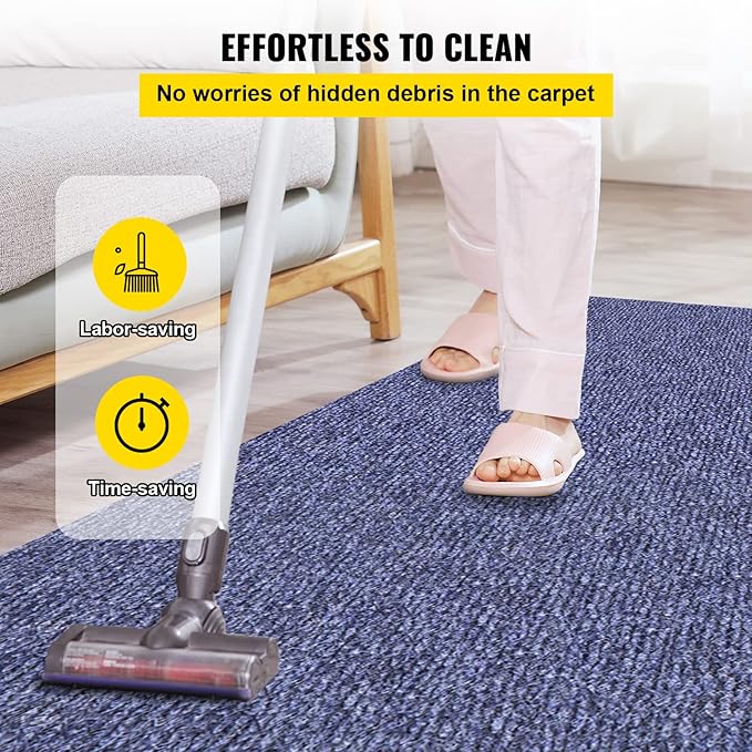Happybuy 6 ft x 36 ft Deep Blue Marine Carpet for Boats Waterproof - 0.18" Thick Indoor Outdoor Rug Carpet Roll for Home Patio Porch Deck