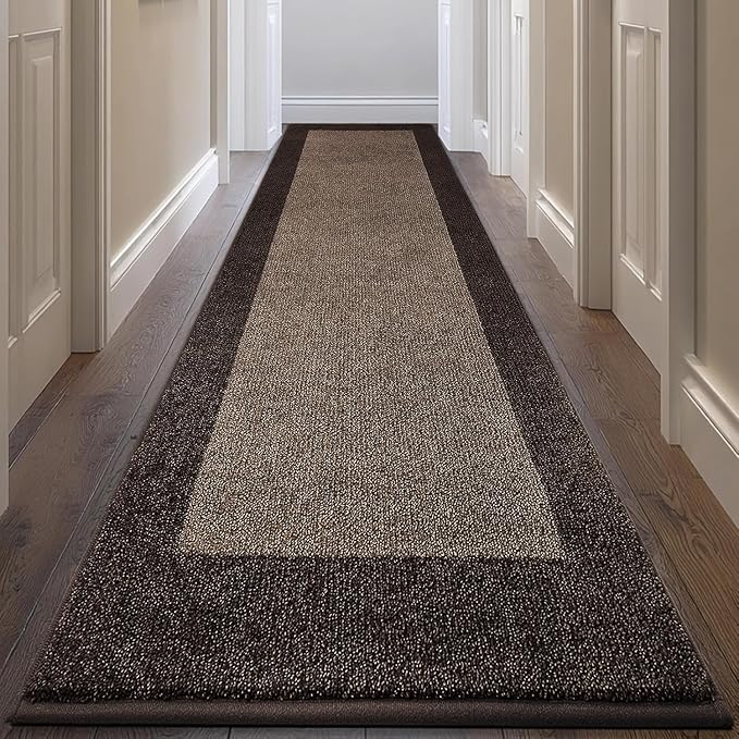 Machine Washable Runner Rug 32" x 168", Non Slip Kitchen Rug for Floor, Absorbent Entrance Rug for Hallway, Bedroom, Living Room, (Roll Packing)
