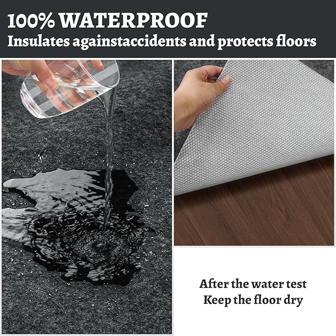 100% Waterproof Rug pad, 2x6 ft Area Rug Non-Slip Rug Pads, Carpet Pads for All Floors and finishes, Felt pad for Hardwood Floors, Keep Carpets in Place Soft and Secure