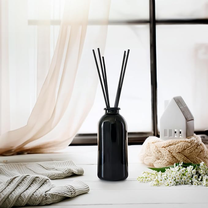 Urban Naturals Reed Diffuser Set, Amber & Lavender - Bathroom Shelf Décor | (AWAKEN and RENEW) Mind & Body Aromatherapy Collection, Essential Oil Botanical Diffusing Room Scent