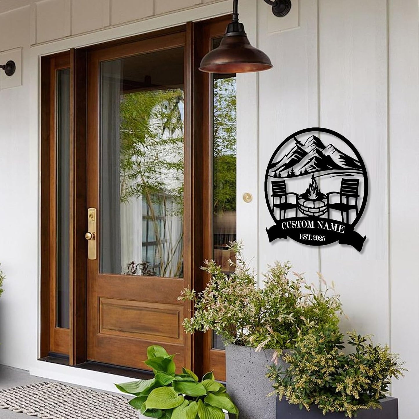 Custom Metal Camping Signs Outdoor - Personalized Size Rustic Wall Art, Lake House Decor, Farmhouse Gift for RV, Cabin & Garden - MADE IN USA