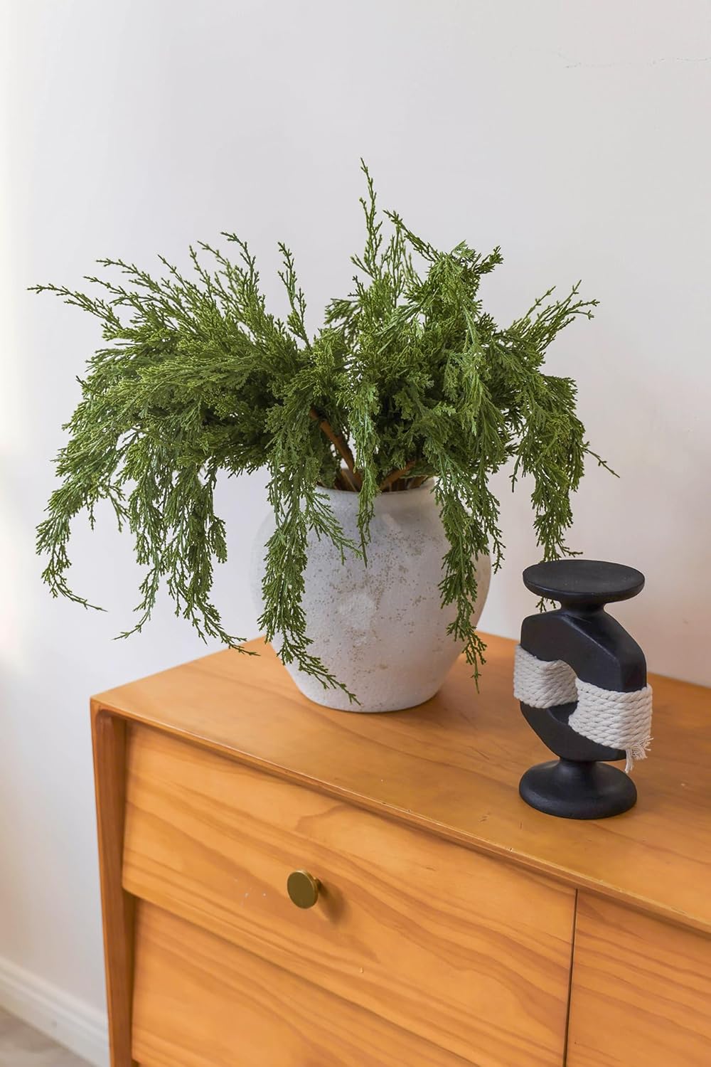 MISSPIN 12 Pcs 22.3 Inches Artificial Christmas Cypress Branches, DIY Crafts Faux Branches for Xmas Indoor Outdoor Home Decor