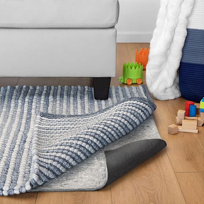 RUGPADUSA - Dual Surface - 2'x6' - 3/8" Thick - Felt + Rubber - Enhanced Non-Slip Rug Pad - Adds Comfort and Protection - for Hard Surface Floors