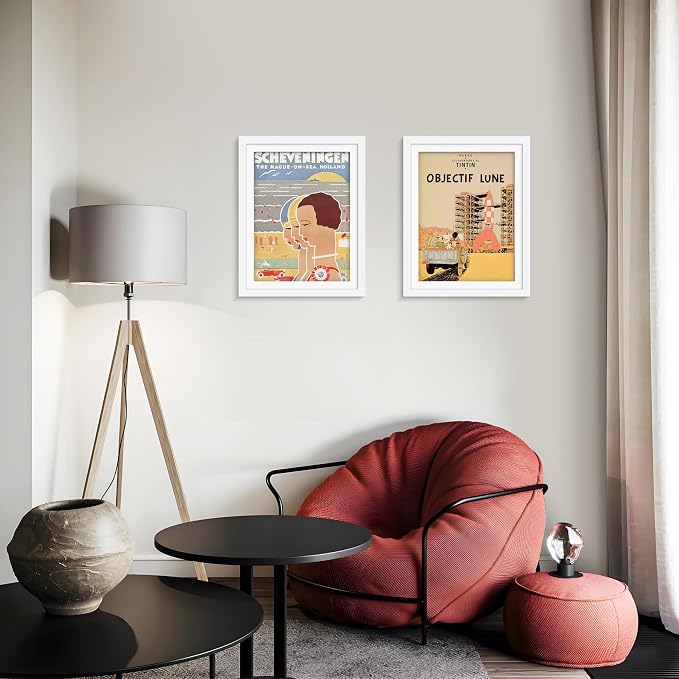 Picrit 14x18 Picture Frame 3 Pack, White Poster Frame, Display Poster 12 x 16 with Mat or 14 x 18 without Mat for Horizontal or Vertical Wall Mounting