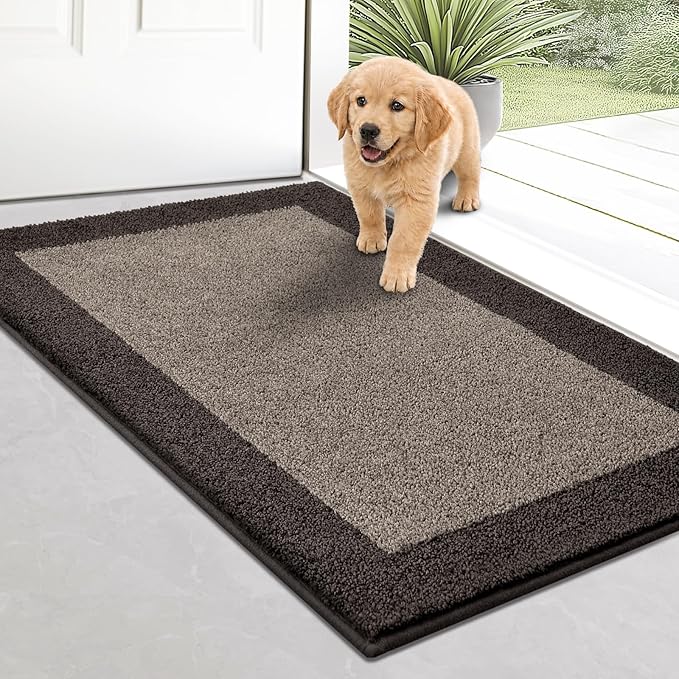 Indoor Door Mat 20" x 32", Washable Kitchen Rug, Non Slip Entryway Rug for Floor, Absorbent Entrance Throw Rug for Laundry, Bathroom, Door