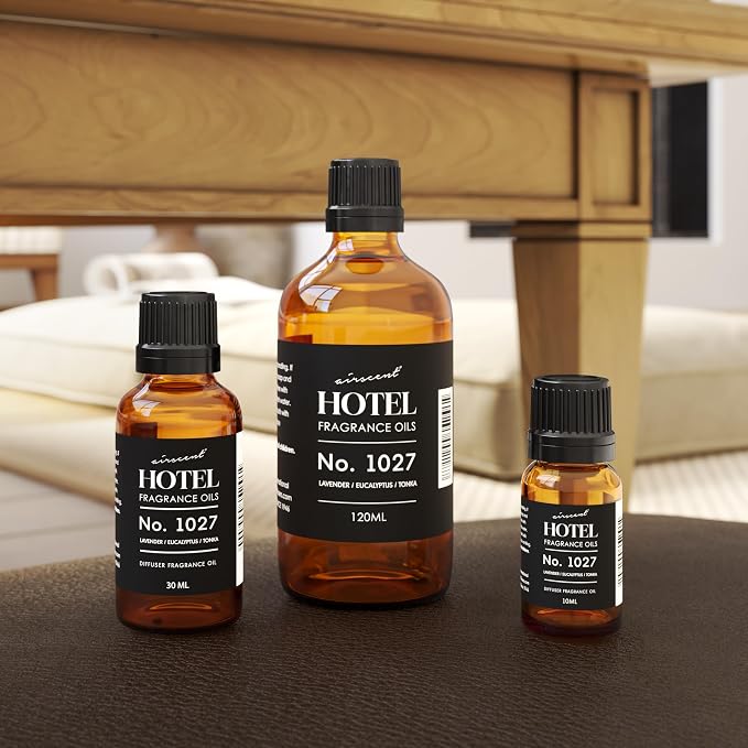 AirScent Hotel Diffuser Oil No. 1027 - Zen Hotel Scent Inspired - 30 mL | Lavender Eucalyptus Tonka - Premium Fragrance Oil for Ultrasonic and Waterless Diffusers and Crafting - 1 fl oz Bottle
