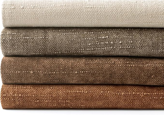 MIULEE Pack of 4 Fall Decorative Throw Pillow Covers 22x22 Inch Chenille Textured Throw Pillows Boho Farmhouse Cushion Covers Vintage Home Decor for Couch Sofa Bed Living Room，Beige Taupe Brown