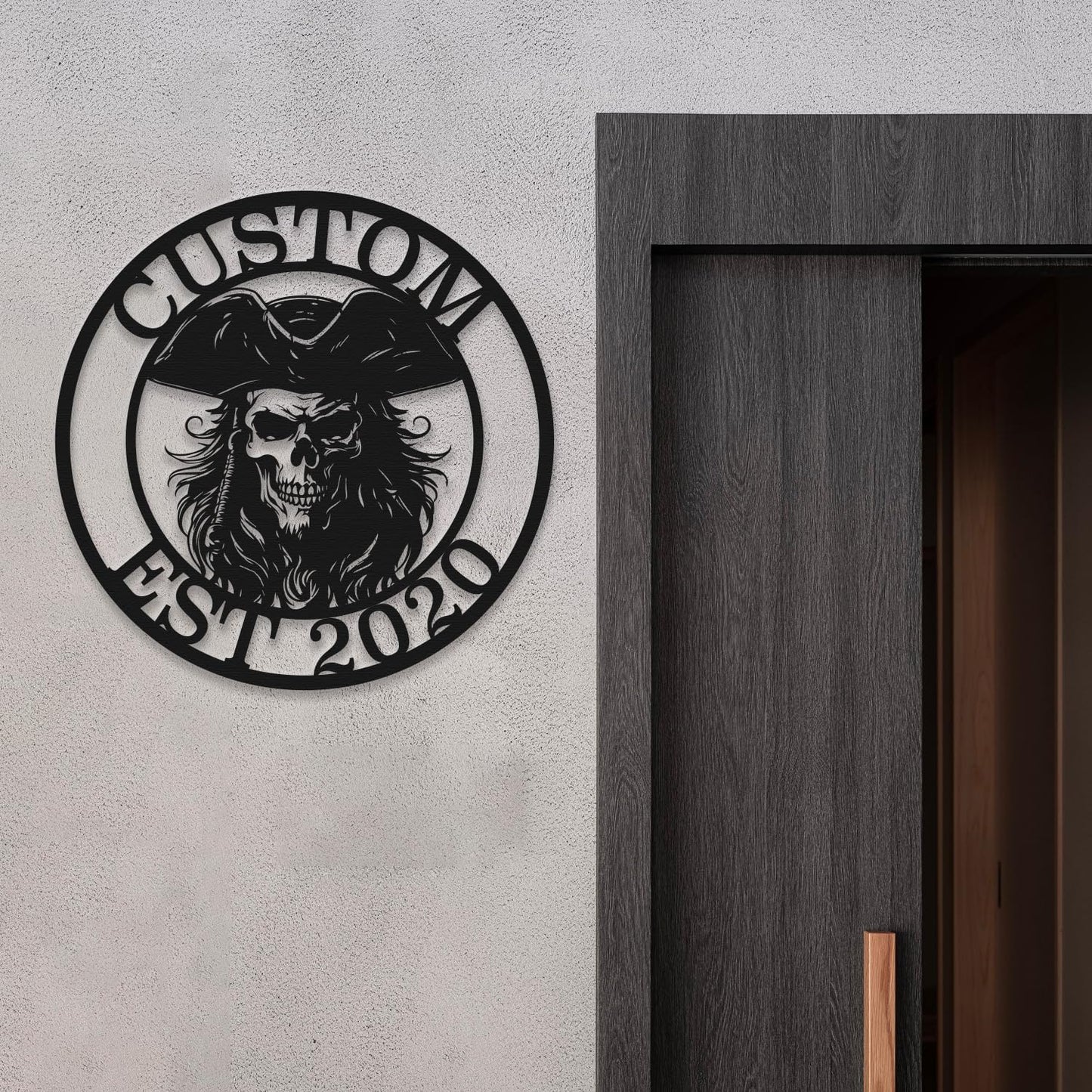 Custom Pirate Skull Metal Signs - Wall Art, Decorative Iron Art, Home & Garden Metal Decor