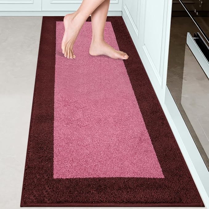 Machine Washable Kitchen Rug 24" x 70", Non Slip Kitchen Mat for Floor, Absorbent Entrance Runner Rug for Bedroom, Hallway, Laundry, Door (Roll Packing)