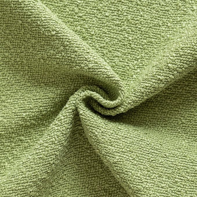 Foindtower Set of 2, Decorative Textured Boucle Throw Pillow Covers Accent Solid Pillow Cases Neutral Soft Couch Cushion Case for Chair Sofa Bedroom Living Room Home Decor 26x26 Inch Lime Green