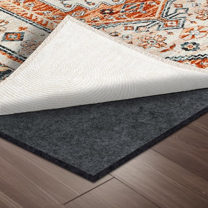 100% Waterproof Rug pad, 3x5 ft Area Rug Non-Slip Rug Pads, 1/4" Thick Carpet Pads for All Floors and finishes, Felt pad for Hardwood Floors, Keep Carpets in Place Soft and Secure