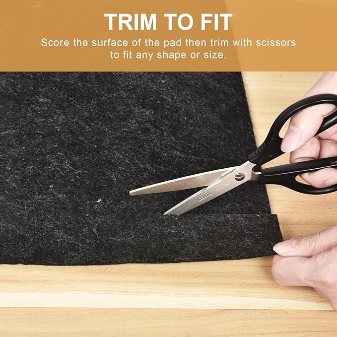 Deep Dream 1/4" Thick Felt and Natural Rubber Backing Rug Pad - Non Slip Carpet Gripper for 4 x 6 Ft Area Rugs - Protective Cushioned Pads for All Floors