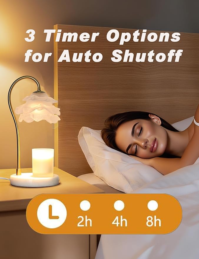 Candle Warmer Lamp with Timer, Dimmable Candle Warmer for Jar Candles, Wax Melts Warmer, Mothers Day Gifts for Women Mom, House Warming Gifts for Friends New Home