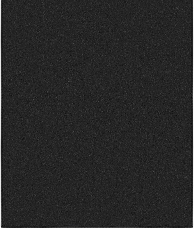 Ottomanson 6'6" x 18' Oversized Area Rug – Non Slip Low Pile Carpet for Living Room, Dining Room & Large Rooms, Solid Black