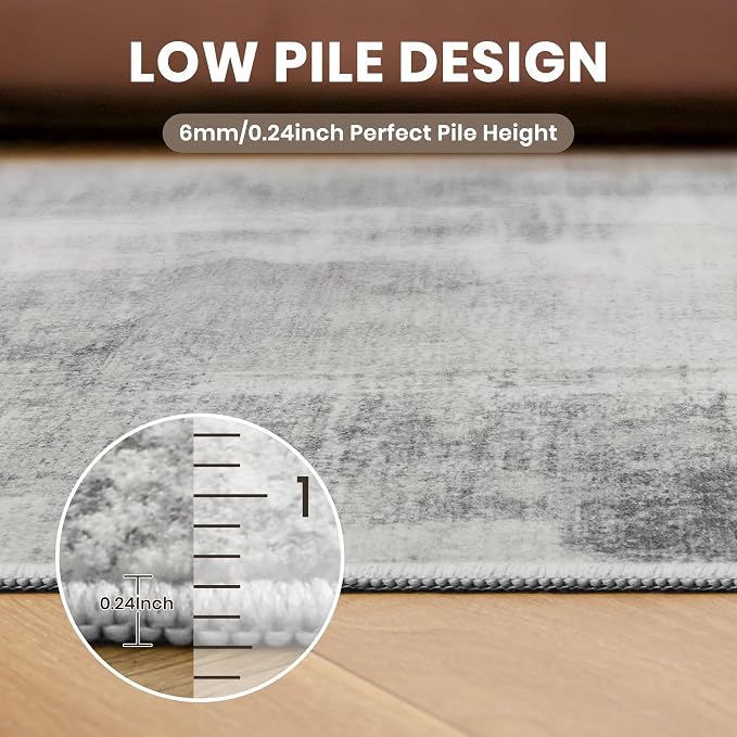 zesthome Entryway 3x5 Area Rugs - Washable Modern Area Rug, Non Slip Area Rug Indoor Entrance, Abstract Soft Rugs for Living Room Bedroom Kitchen, Stain Resistant Decor Mat 3x5