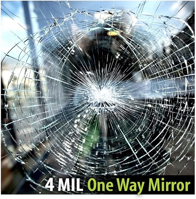 BDF S4MS15 Window Film Security and Daytime Privacy 4 Mil Mirror Silver (Dark) - 24in X 14ft