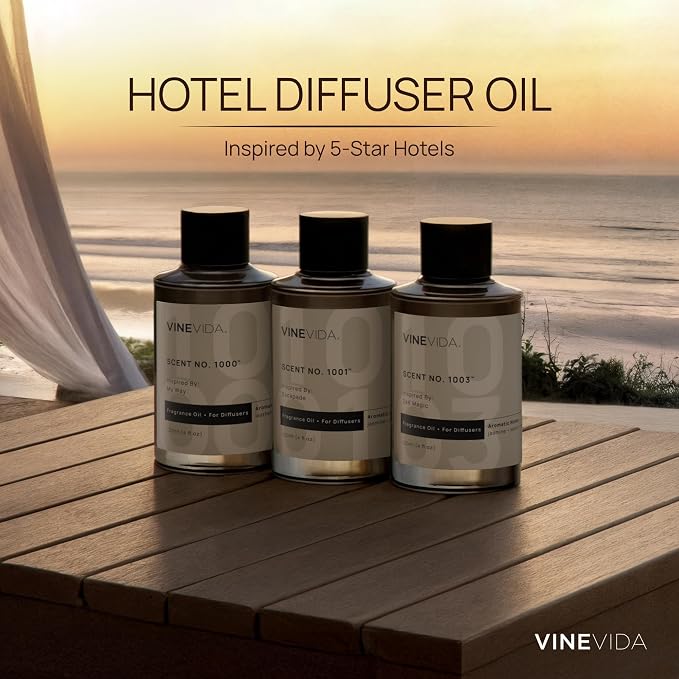 VINEVIDA (16oz) Hotel Fragrance Collection Diffuser Oil - Hotel Scents Diffusers for Home - Cold Air Diffuser Oil - Hotel Scent Essential Oil - Scent No.1013 Inspired by The Delano Hotel