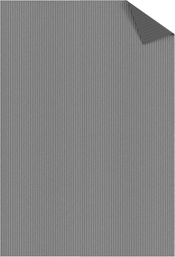 Ottomanson 6'6" x 40' Hallway Runner with Scraper Pile - Extra Durable Non-Slip Rug Mat for Indoor & Outdoor Use - Ideal for Kitchen, Entryway & Garage - High-Traffic Carpet, Gray