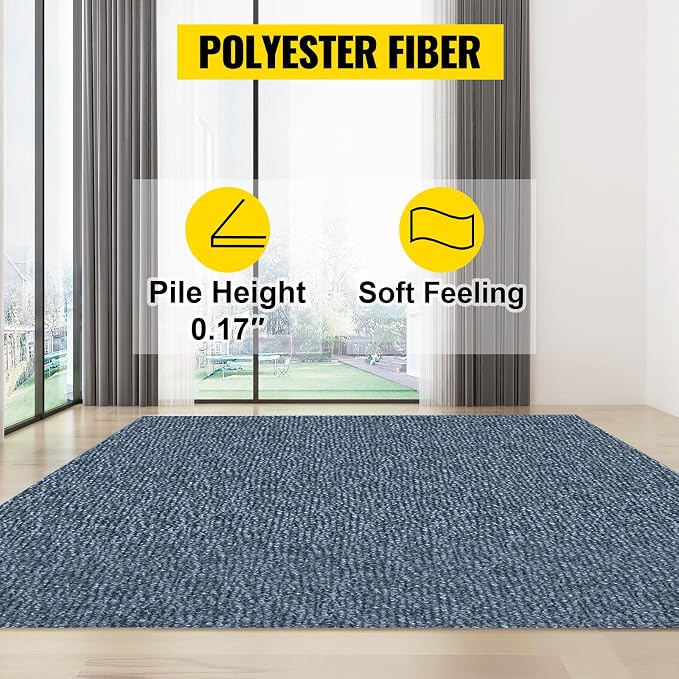 Happybuy 6 ft x 18 ft Grey Marine Carpet for Boats Waterproof - 0.18" Thick Indoor Outdoor Rug Carpet Roll for Home Patio Porch Deck