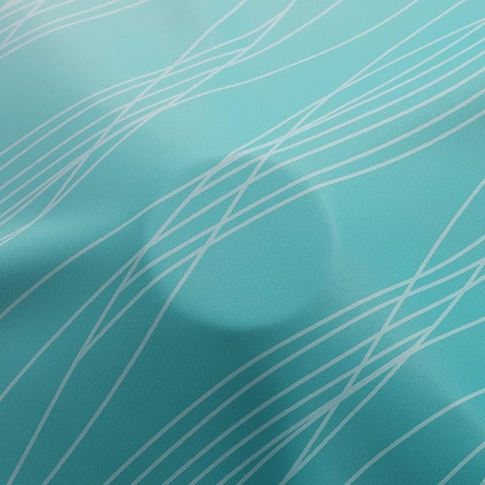 Estelar Textiler Teal and Greyish White Blackout Curtains 45 Inch Length, Light Blocking Gradient Drapes for Bedroom, Thermal Insulated Grommet Ombre Curtains for Bathroom,52Wx45L,2 Panels