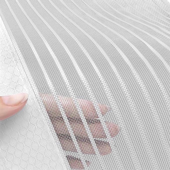 Heavy Duty Door Screen Magnetic Closure, LOVIGA Thickened Fiberglass Screen Door Mesh, Self Sealing, Tear Resistant, Easy Assemble, Fine Mesh Keep Bugs Out Fit Door Size 30 Inch X 80 Inch White