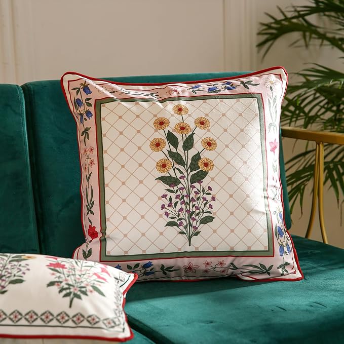 ISAENNE Designer Velvet Throw Pillow Cover,18"x18" Set of 2-Bertina B | Pillow Cover,Concealed Zipper Design,Dragonfly Pattern,Sofas,Bedroom,Living Room,Lounge Chairs,All Season Home Decor