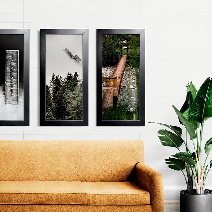 LaVie Home 10x20 Picture Frame Black, Panoramic Picture Frame for Wall Decoration, Classic Black Minimalist Style Suitable for Decorating Houses, Offices, Hotels（1 Pack）