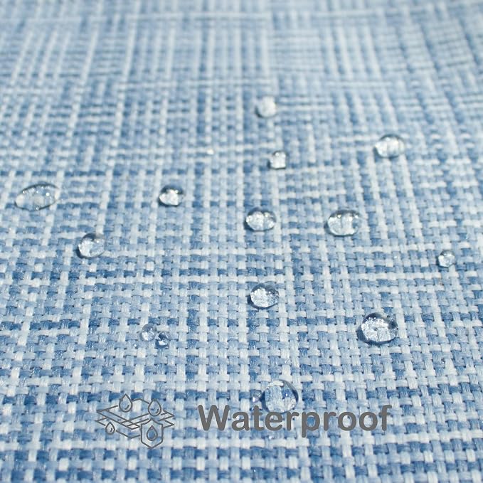 Kevin Textile Pack of 2 Decorative Outdoor Waterproof Pillow Covers Garden Cushion Sham Throw Pillowcase Shell for Patio Tent Couch 24x24 Inch Light Blue