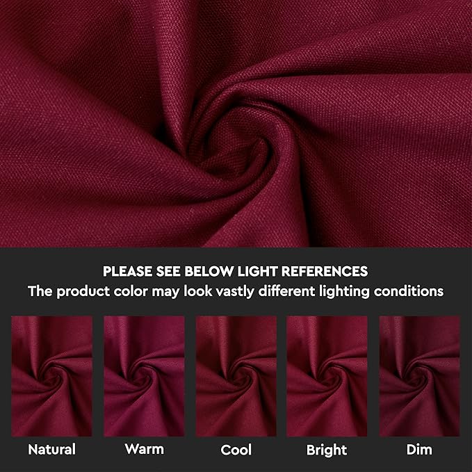 Encasa XO Throw Pillow Covers 22x22 in Set of 2 Rich Maroon | No Inserts | Cotton Pillow Covers for Living Room, Bed, Sofa, Couch | Decorative Cushion Covers with Improved Zipper