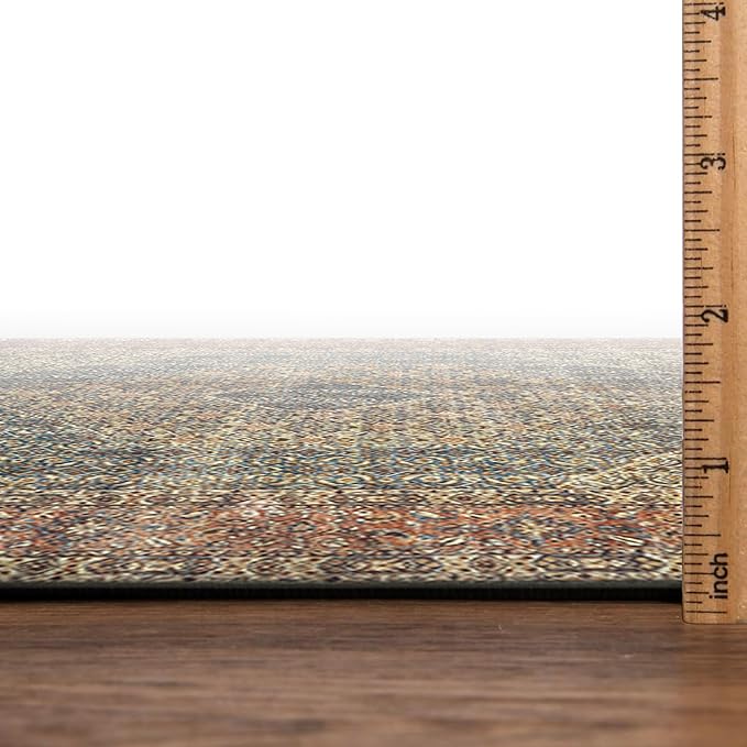 Keen Home Design 30"x144" Rug - Machine Washable Runner Rug with Non-Slip Backing, Ideal for Hallway, Entryway, Kitchen, Laundry Room - Vintage, Easy Clean, Durable, Low Pile - (2'6" x 12')