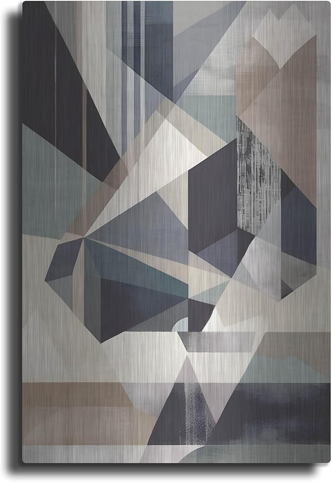 'Geometric 4' by Petals Prints Design, Metal Wall Art, 12"x16"