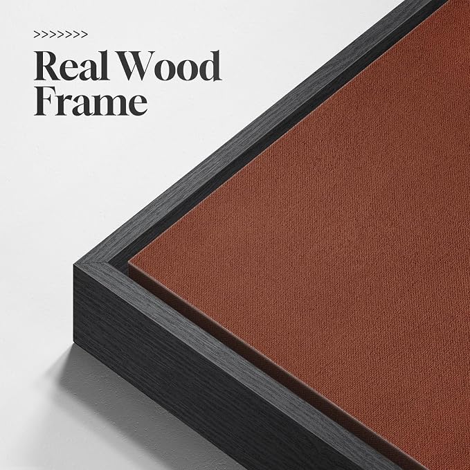Framed Abstract Neutral Brown Wall Art for Living Room, Modern Boho Color Block Canvas Paintings Prints Artwork for Walls, Vertical Minimalist Pictures Wall Decor for Bedroom Home Office, 24x36 Inch