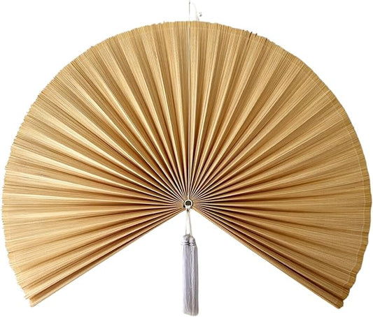 ChumDecor Fan Wall Decor, Japanese Chinese Wall Fans Decor, Boho Hanging Headboard, Decorative Folding Fan for Over Bed Decorations