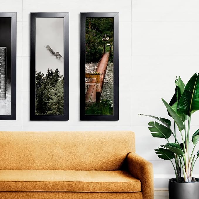 LaVie Home 9x27 Picture Frame Black, Panoramic Picture Frame for Wall Decoration, Classic Black Minimalist Style Suitable for Decorating Houses, Offices, Hotels（1 Pack）