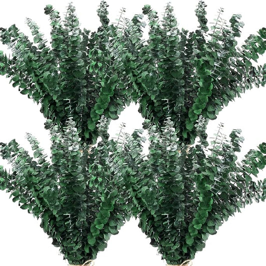 Knitgrip 100 Pcs Large Dried Eucalyptus Stems 17inch Natural Real Fresh Eucalyptus Branches for Shower Hanging Fresh Plant Greenery Leaves for Wedding Bathroom Vase Filler DIY Garland Decor