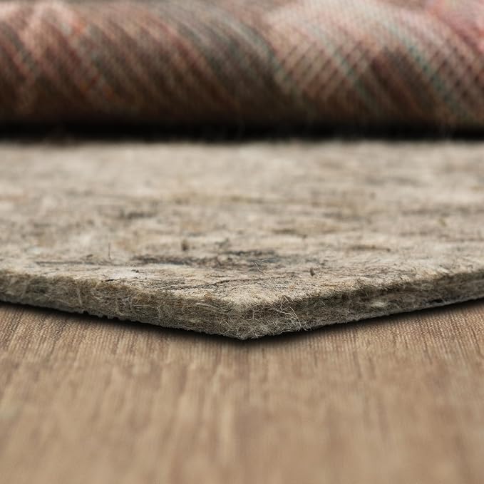 Mohawk Home Non Slip Rug Pad 2' x 4' - 1/2" Thick Felt + Latex Rubber Gripper - Dual Surface Cushion for Hardwood, Carpet, Tile Floors, Made in USA