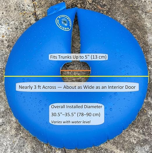 Slow Release Ring-Style Tree Watering Bag - 15 Gallon Watering Ring for Trees, Discipline Essentials (8 Pack, Blue/Yellow)