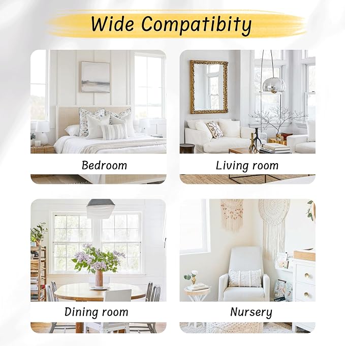 Ombre 100% Blackout Curtains 96 Inches Long 2 Panels for Bedroom Living Room Yellow and White Double Layer Sheer Overlay Mix & Match Grommet Thermal Soundproof Drapes with Tiebacks, 52x96