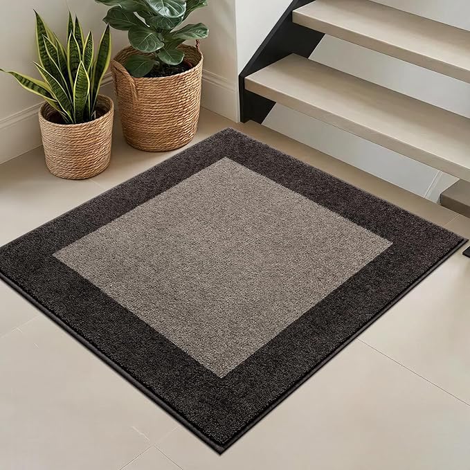 Washable Area Rug 36" x 36", Non Slip Kitchen Rug for Floor, Absorbent Entrance Rug for Dining Room, Bedroom, Living Room (Roll Packing)