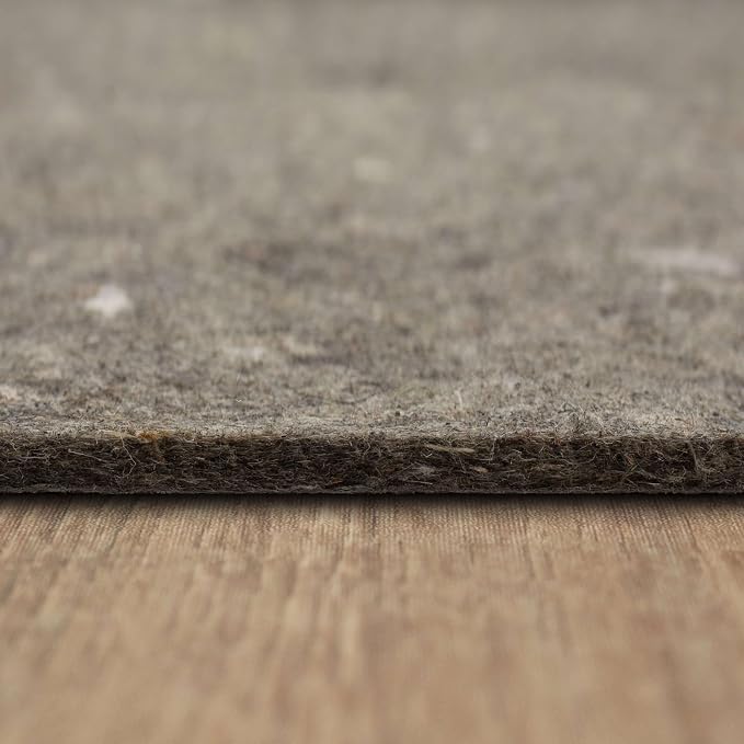 Mohawk Home Non Slip Rug Pad 7' 8" x 10' 4" - 3/8" Thick Felt + Latex Rubber Gripper - Dual Surface Cushion for Hardwood, Carpet, Tile Floors, Made in USA