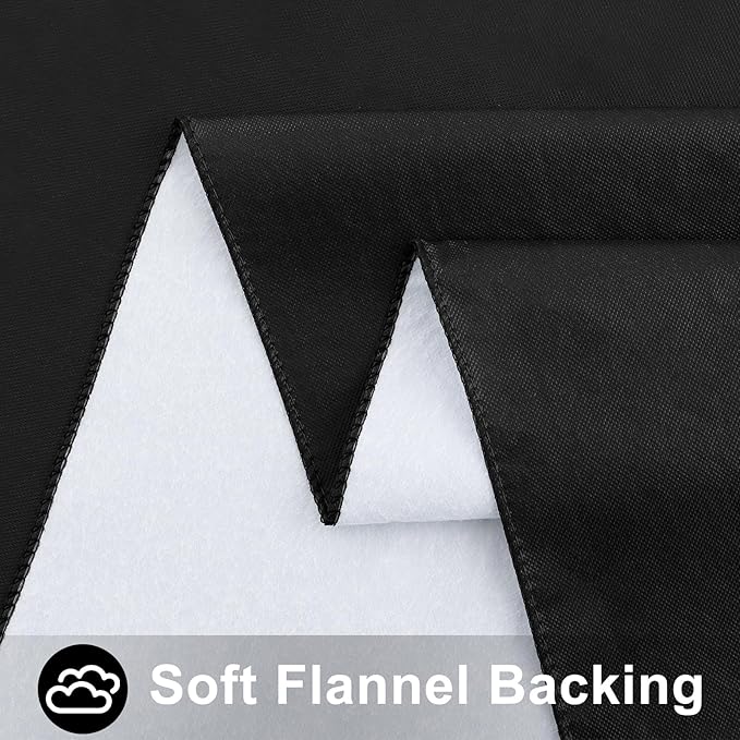 Smiry Rectangle Table Cloth 54x78 Inch, Waterproof Wipeable Vinyl Tablecloths Protector, Oil Spill Proof Plastic Table Cover for Dining, Picnic, Camping, Outdoor, Black