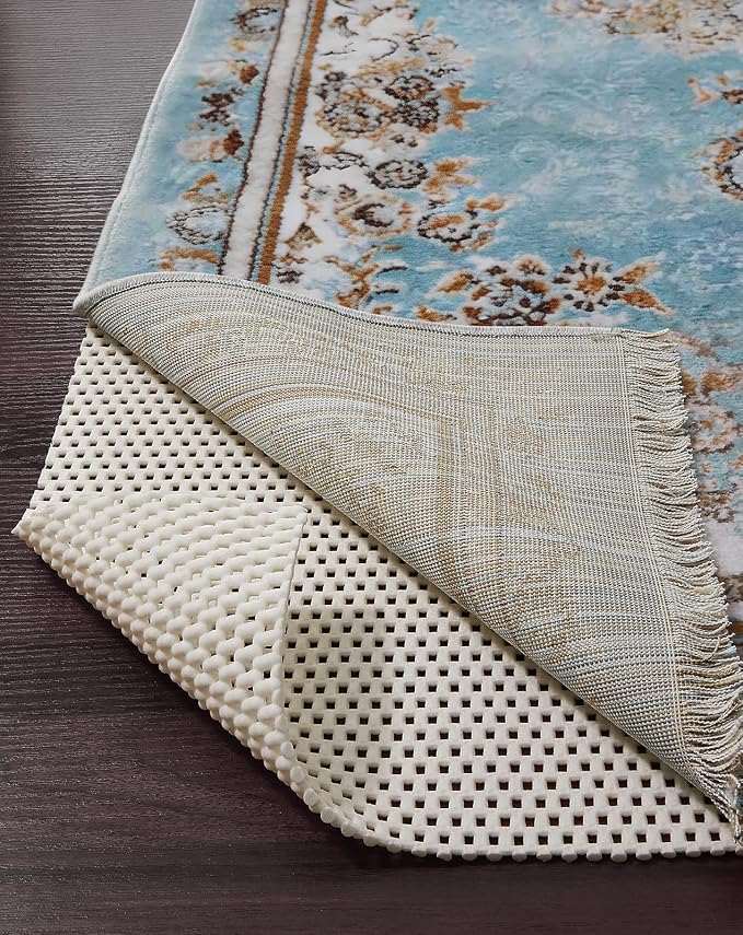 Veken Non Slip Rug Pad Gripper 8 x 10 Feet, 1/4 inch Thick Cushioned Pads for Any Hard Surface Floors, Keep Your Rugs Safe and in Place, Under Carpet Mat, with Over 99 Pieces Anti-Slip Square Pattern