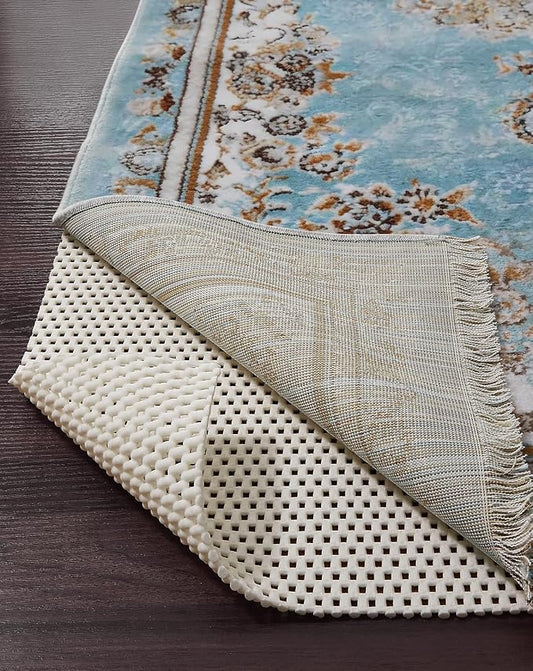 Veken Non Slip Rug Pad Gripper 8 x 10 Feet, 1/4 inch Thick Cushioned Pads for Any Hard Surface Floors, Keep Your Rugs Safe and in Place, Under Carpet Mat, with Over 99 Pieces Anti-Slip Square Pattern