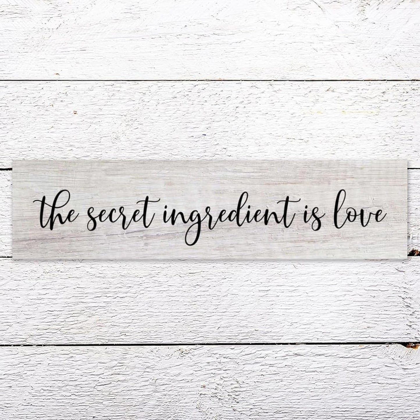 Generic Funny Wood Sign The Secret Ingredient is Love Rustic Wooden Hanging Sign Home Farmhouse Kitchen Wall Decoration 16 x 4 Inch