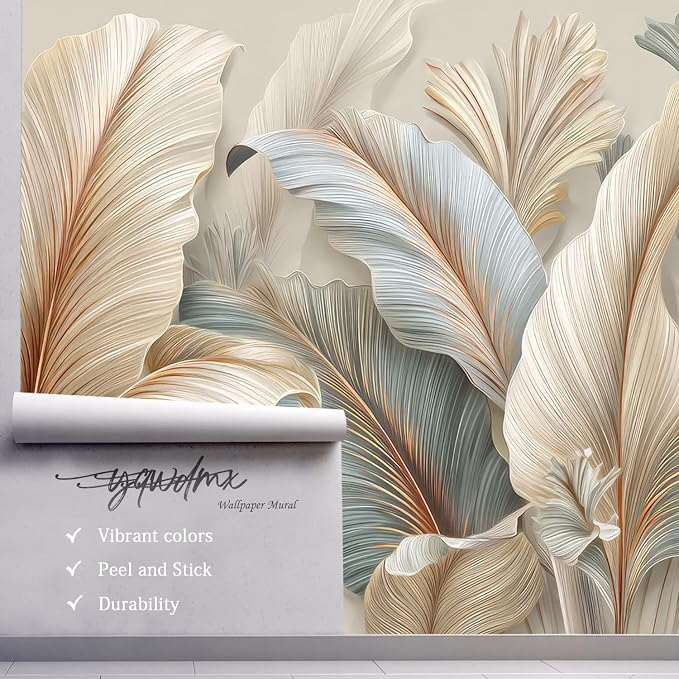 YQWDMX - Tropical Jungle Peel and Stick Wallpaper Leaf wall murals for Bedroom ZY17 S