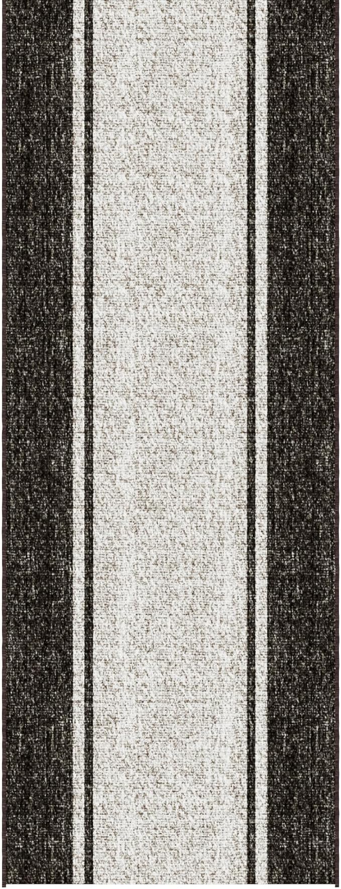 Ottomanson Aisle Runner Rug 2'7" x 46' – Soft Non-Slip Rug, Low Pile Carpet for Hallways, Events, Churches & Extra-Long Indoor Spaces, Border Brown