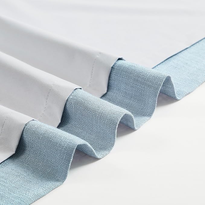 Central Park Dusty Blue Pinch Pleat Full Blackout Curtain Panel 112 Inches Long Thermal Insulated Drapery with Blackout Liner for Farmhouse Bedroom Window Treatment Sets with Hooks, 60"x112"x1